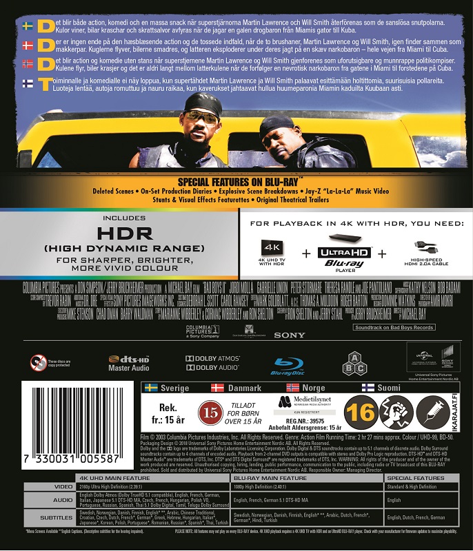 Bad Boys 2 4K UHD + Blu Ray - Tarjoukset ! - 4K UHD 4KPL 64€ / - Future ...