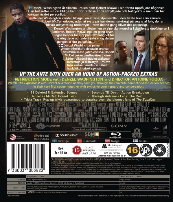 The Equalizer 2 Blu Ray